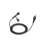 Image of a Sanken COS 11D lavalier microphone and cable with mini-jack connector.