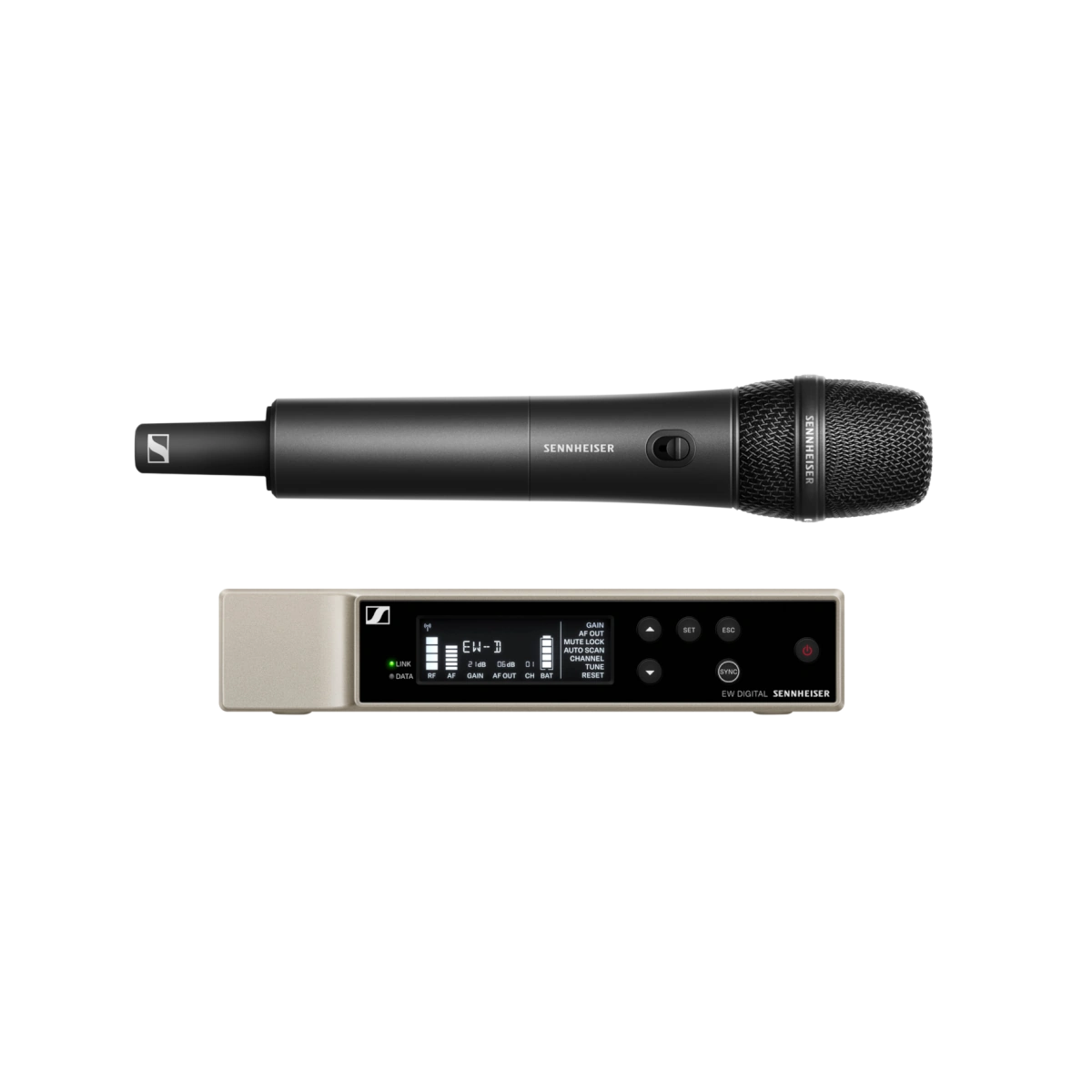 Sennheiser EW-D 835-S Set_S1-7 product photograph of a Sennheiser handheld radio microphone system.