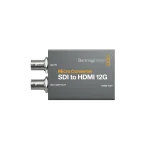 front on view of a blackmagic micro converter box, 12G SDI to HDMI.