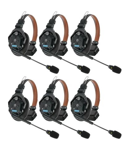image of six hollyland c1 pro communication headsets